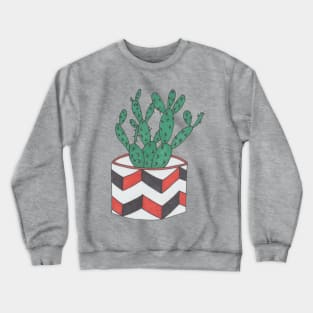 Colorful prickly pear cactus Crewneck Sweatshirt